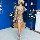 Anita Occasion Sequin Mini Dress Gold
