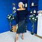 Tia Off Shoulder Knit Jumper Black
