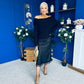 Tia Off Shoulder Knit Jumper Black