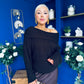 Tia Off Shoulder Knit Jumper Coco