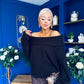Tia Off Shoulder Knit Jumper Coco