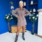 Ryan Cord Mini Shift Dress Coco