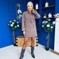 Ryan Cord Mini Shift Dress Coco