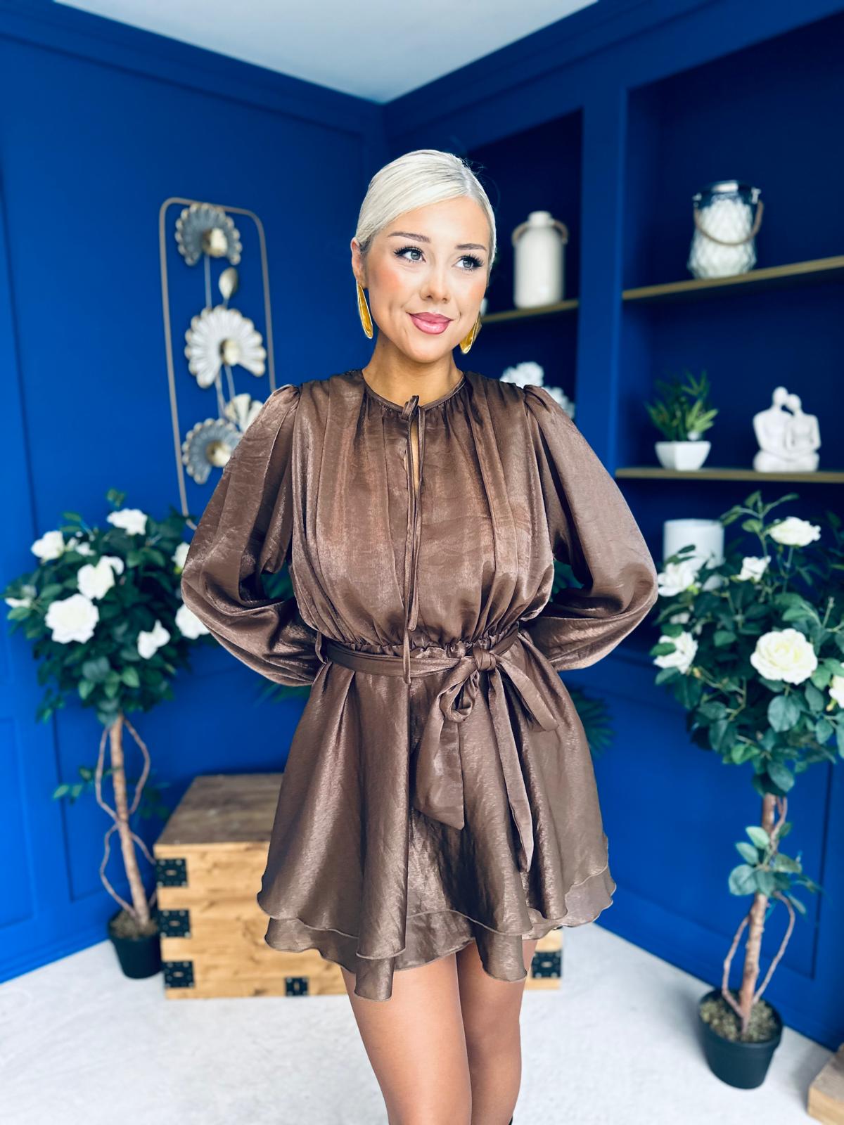 Macie Layered Mini Dress Coco