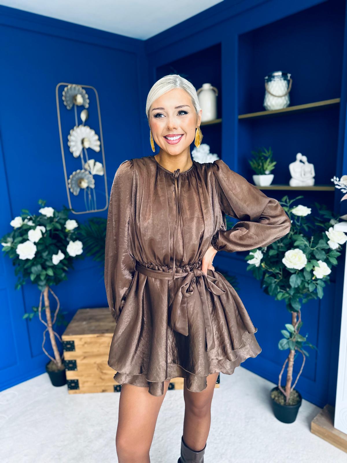 Macie Layered Mini Dress Coco