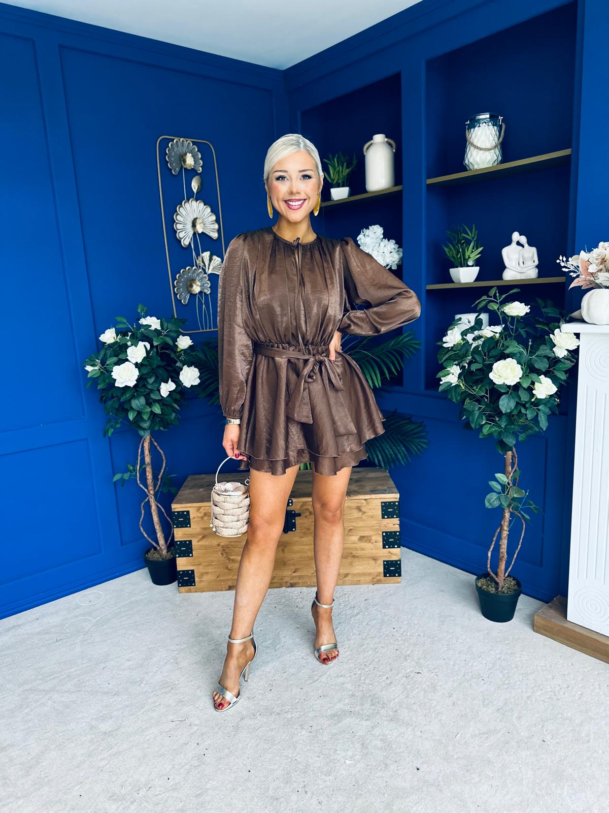 Macie Layered Mini Dress Coco