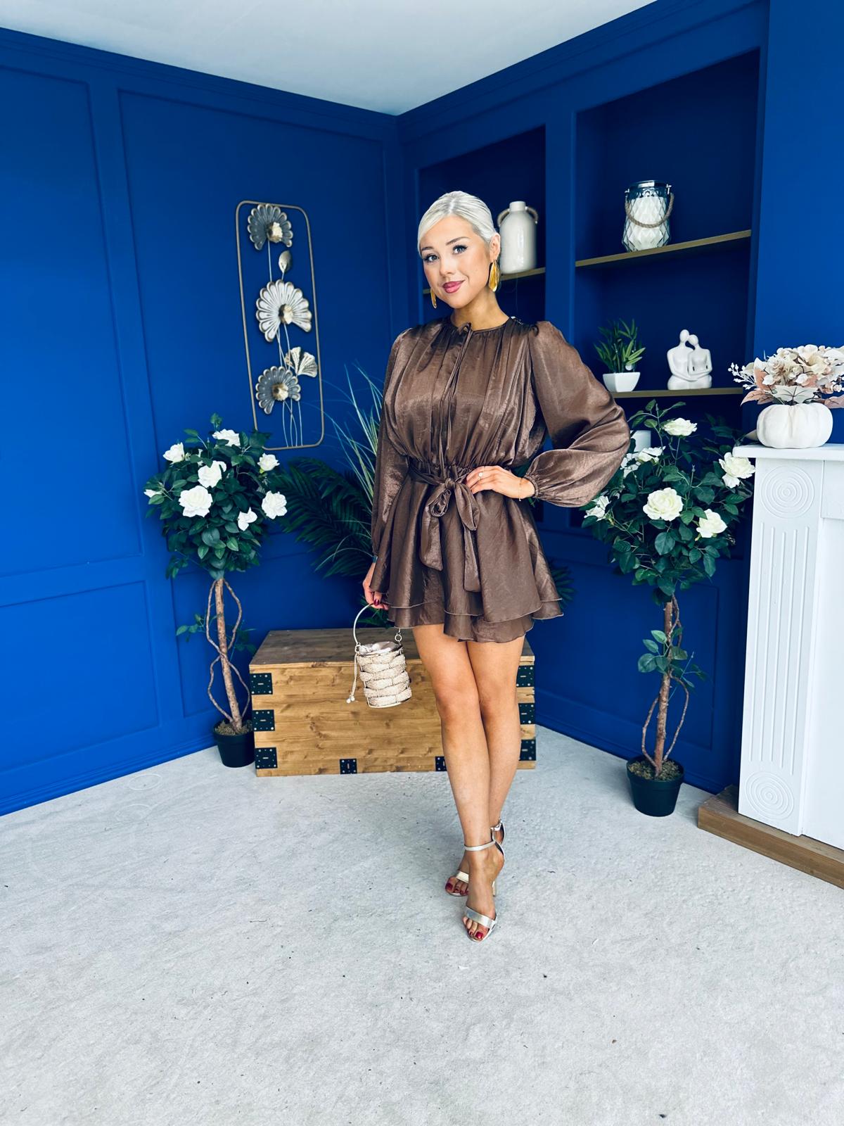 Macie Layered Mini Dress Coco