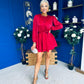 Macie Layered Mini Dress Red