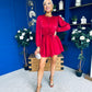 Macie Layered Mini Dress Red