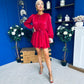 Macie Layered Mini Dress Red