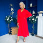 Bradley Detailed Midi Dress Red