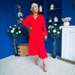 Bradley Detailed Midi Dress Red
