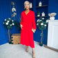 Bradley Detailed Midi Dress Red