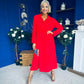 Bradley Detailed Midi Dress Red