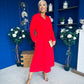 Bradley Detailed Midi Dress Red