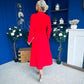 Bradley Detailed Midi Dress Red