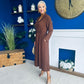 Bradley Detailed Midi Dress Chocolate