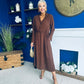 Bradley Detailed Midi Dress Chocolate