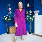 Bradley Detailed Midi Dress Berry