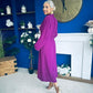 Bradley Detailed Midi Dress Berry