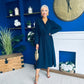 Bradley Detailed Midi Dress Navy