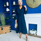 Bradley Detailed Midi Dress Navy