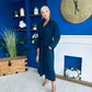 Bradley Detailed Midi Dress Navy