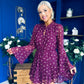 Lana High Neck Mini Dress Floral Berry
