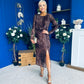 Molly Long Sleeve Occasion Dress Burnout Coco