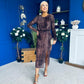 Molly Long Sleeve Occasion Dress Burnout Coco