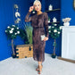Molly Long Sleeve Occasion Dress Burnout Coco