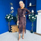 Molly Long Sleeve Occasion Dress Burnout Coco