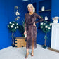 Molly Long Sleeve Occasion Dress Burnout Coco