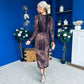 Molly Long Sleeve Occasion Dress Burnout Coco