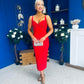 Sidney Embellished Occasion Dress Red