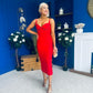 Sidney Embellished Occasion Dress Red