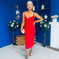 Sidney Embellished Occasion Dress Red