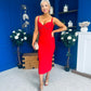 Sidney Embellished Occasion Dress Red