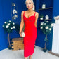 Sidney Embellished Occasion Dress Red
