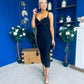 Sidney Embellished Occasion Dress Black