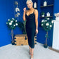 Sidney Embellished Occasion Dress Black