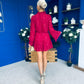 Caitriona High Neck Mini Dress Burnout Wine