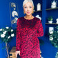Dakota Detailed Velvet Occasion Dress Wine