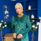 Dakota Detailed Velvet Occasion Dress Emerald