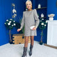 Charlotte Mini Shift Dress Camel Check