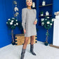 Charlotte Mini Shift Dress Camel Check