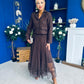 Camilla Detailed Tweed Jacket Chocolate