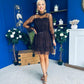 Persia Occasion Tulle Mini Dress Chocolate