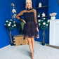 Persia Occasion Tulle Mini Dress Chocolate