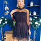 Persia Occasion Tulle Mini Dress Chocolate